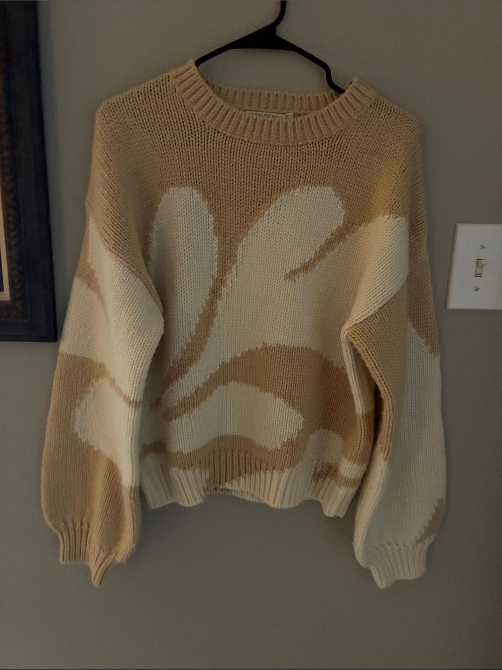 Møn Renn for Anthropologie Farren Intarsia Knit Sweater Large EUC $189